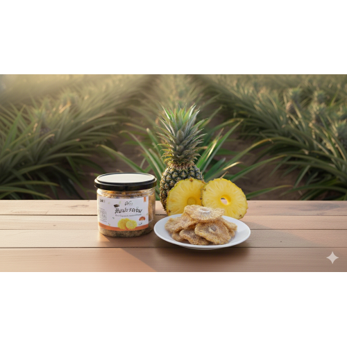 สับปะรดบ้านคา(อบกรอบ 3 รส) กป 100ก สับปะรดบ้านคา(อบกรอบ 3 รส) กป 100ก